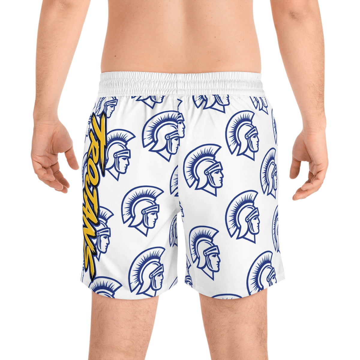 Trojan Swim Shorts — West Central All-Over Print Men’s Swim Trunks