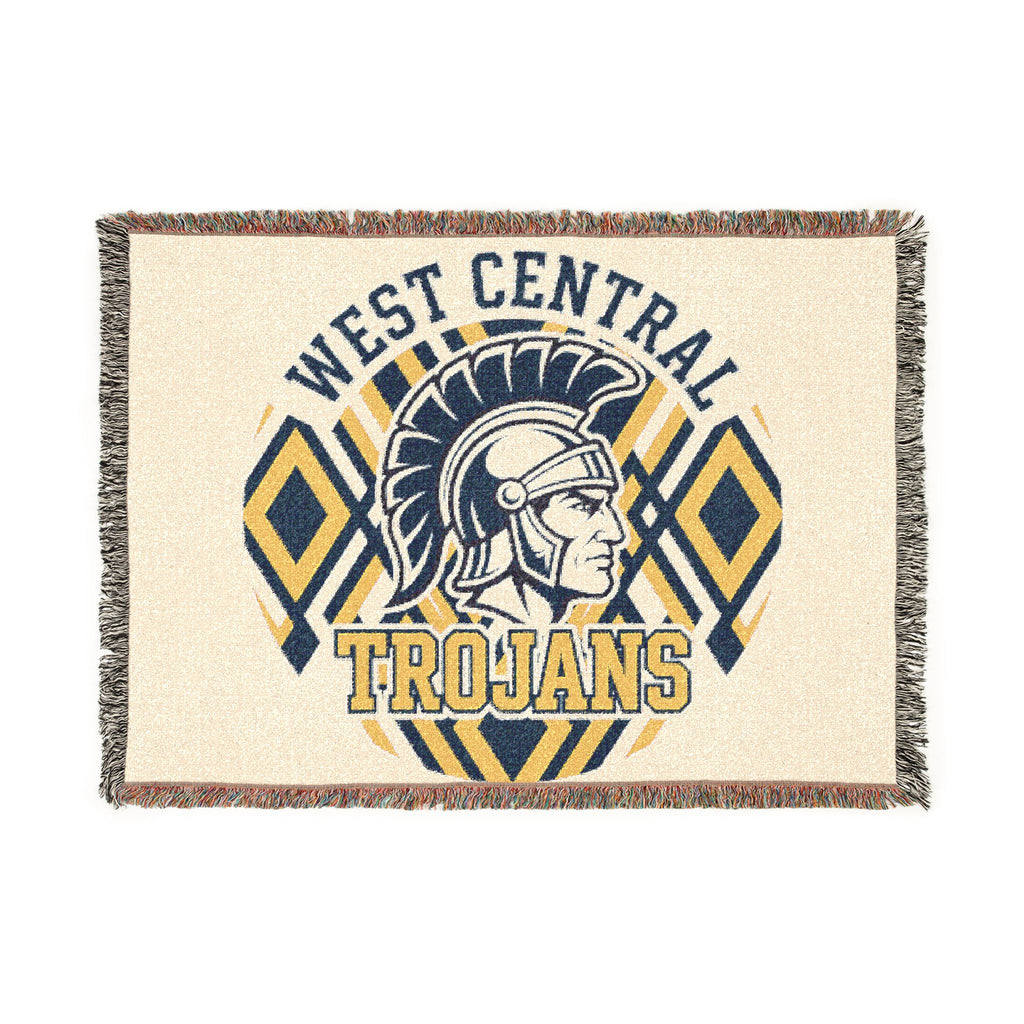 West Central Trojans Woven Blanket – School Spirit Throw