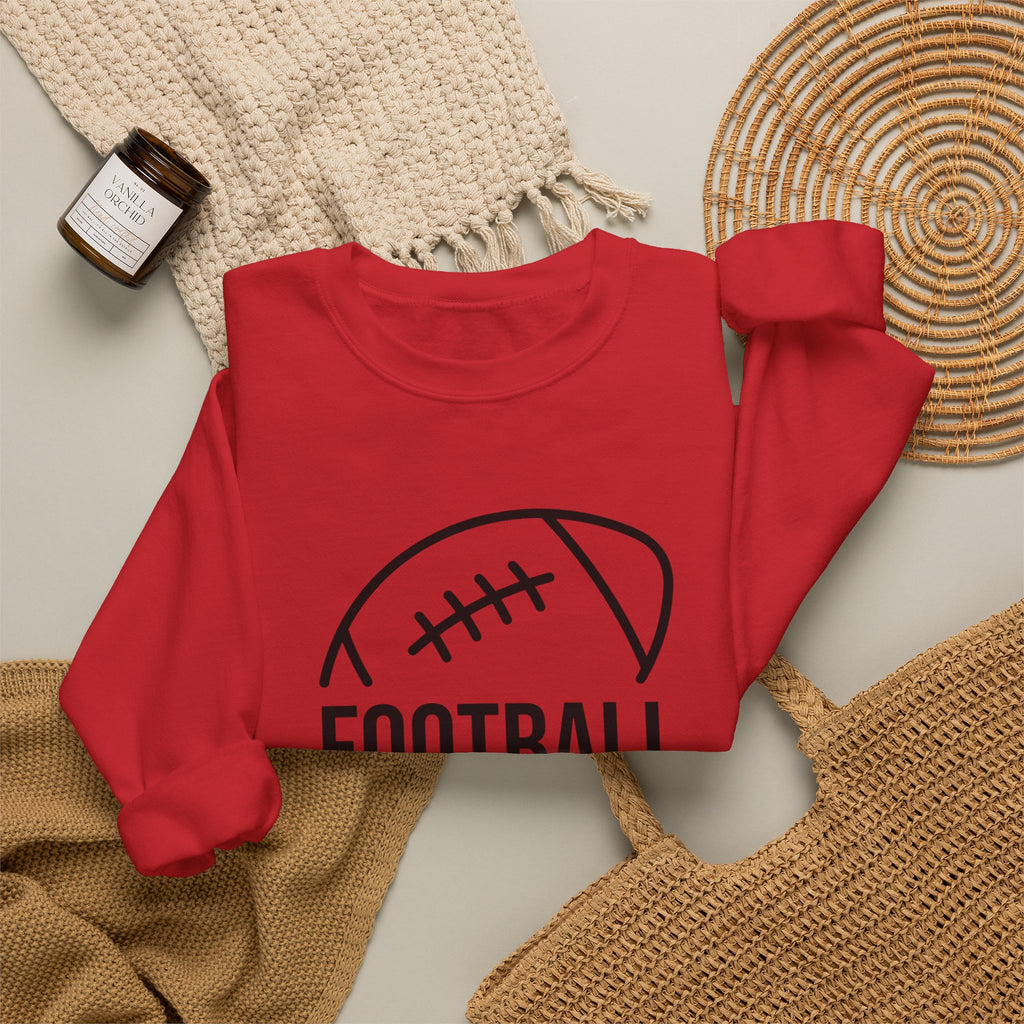 Football Mom Crewneck Sweatshirt – Casual Sideline Pullover for Game Day