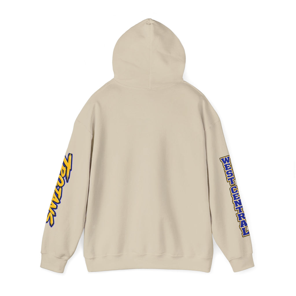 Football Mom Hoodie — Trojans West Central Sleeve Design