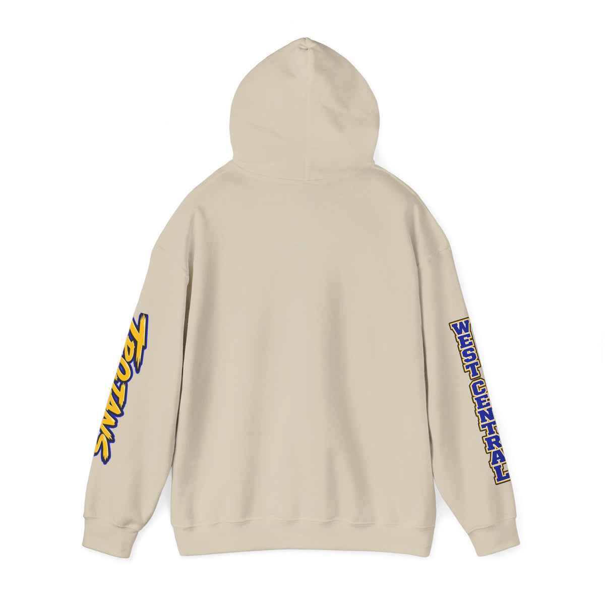 Football Mom Hoodie — Trojans West Central Sleeve Design