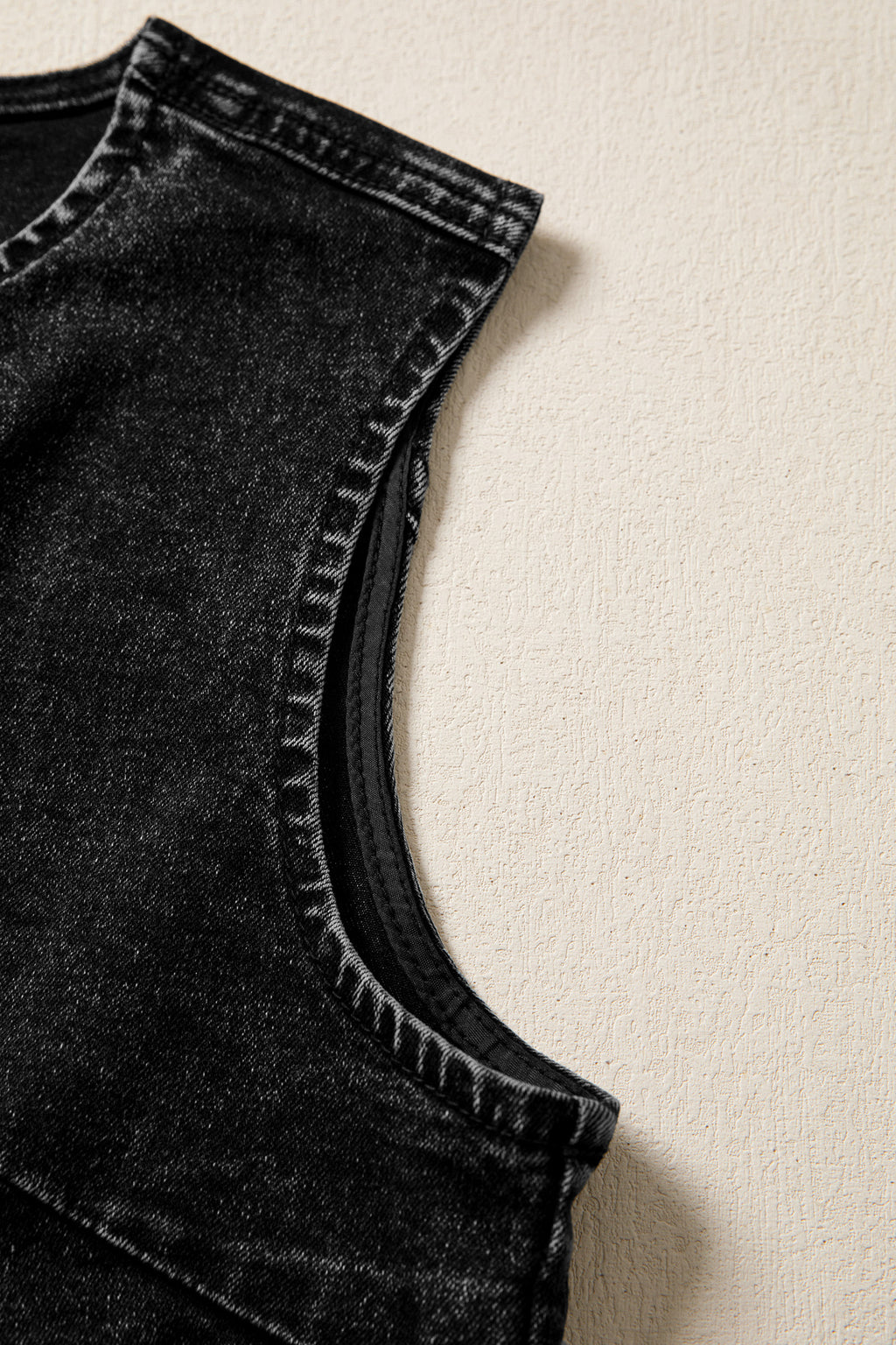 Ashleigh Blue Buttoned Front Slit Denim Vest