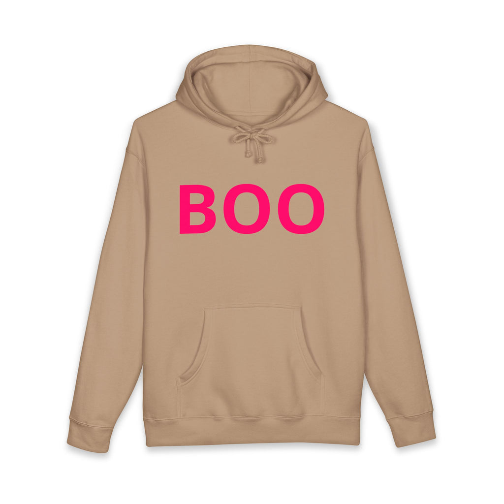 BOO Hoodie — Cute Pink Halloween Graphic Hooded Sweatshirt