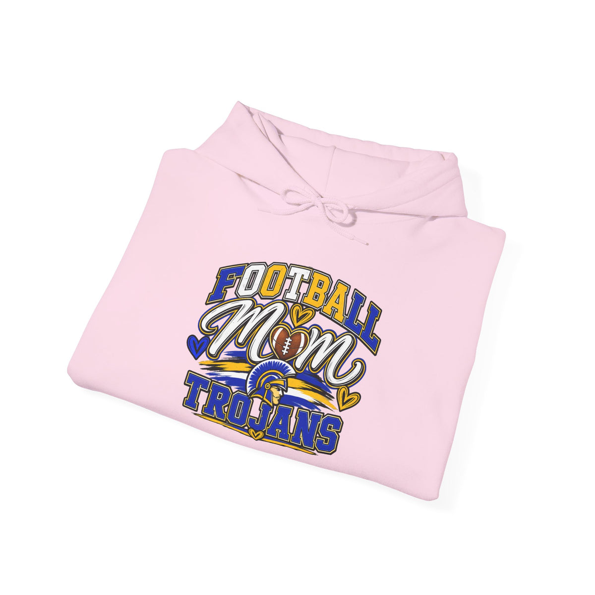 Football Mom Hoodie — Trojans West Central Sleeve Design
