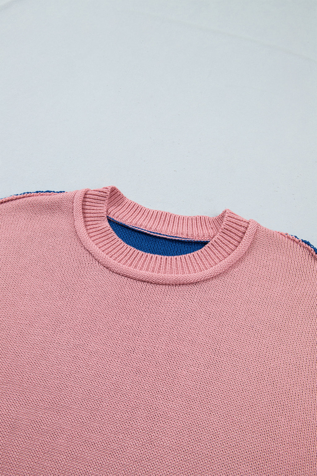Multicolour Western Colorblock Patchwork Striped Long Sleeve Pullover Sweater