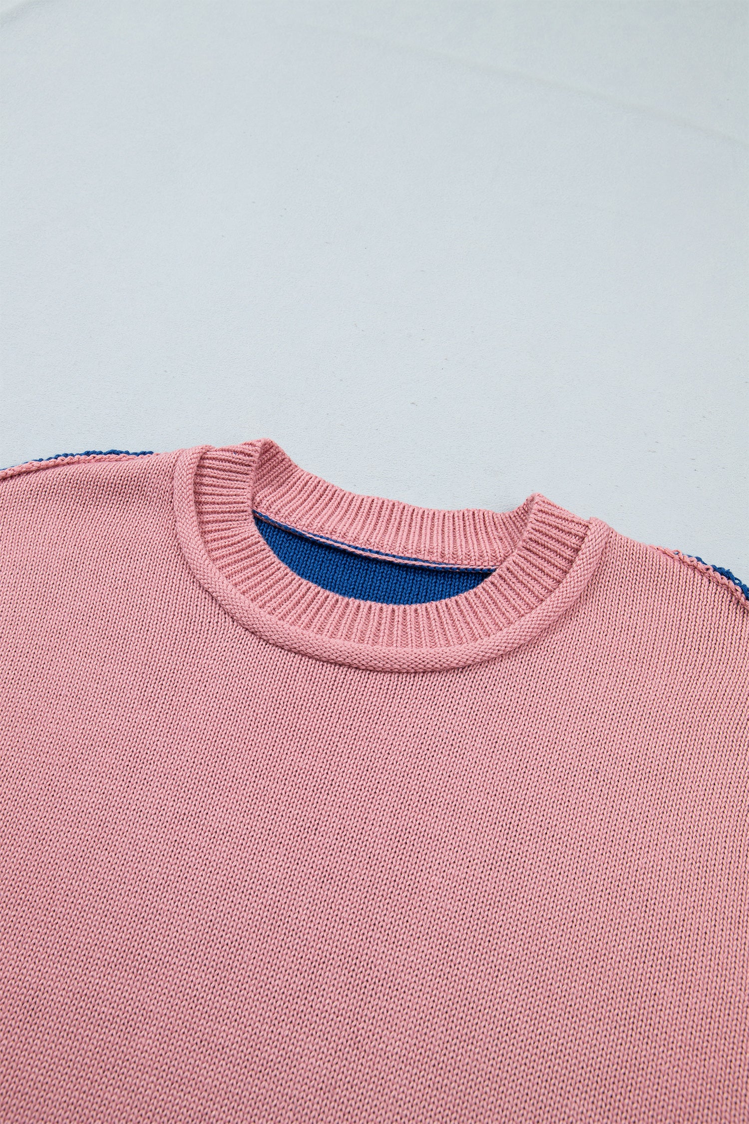Multicolour Western Colorblock Patchwork Striped Long Sleeve Pullover Sweater