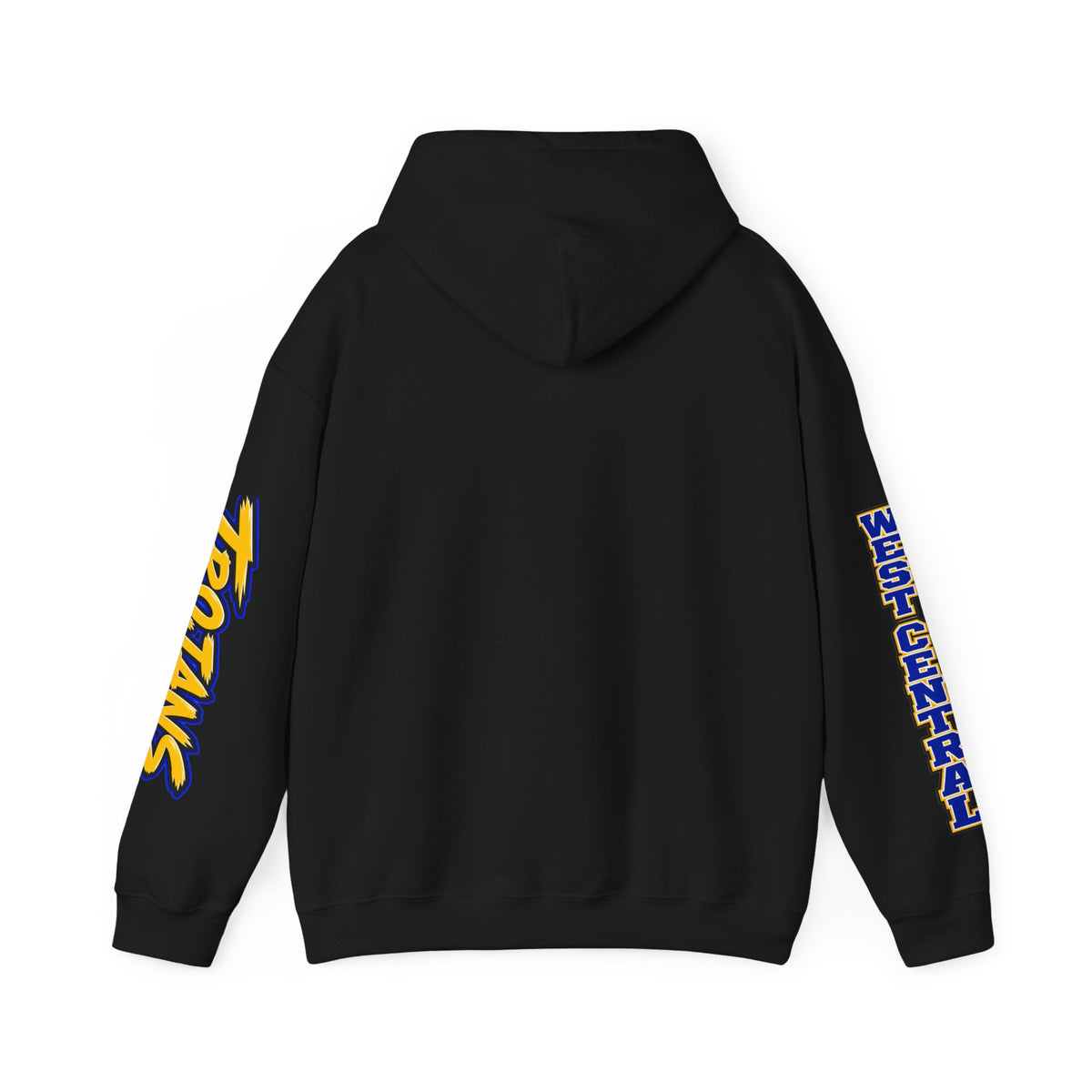 Football Mom Hoodie — Trojans West Central Sleeve Design
