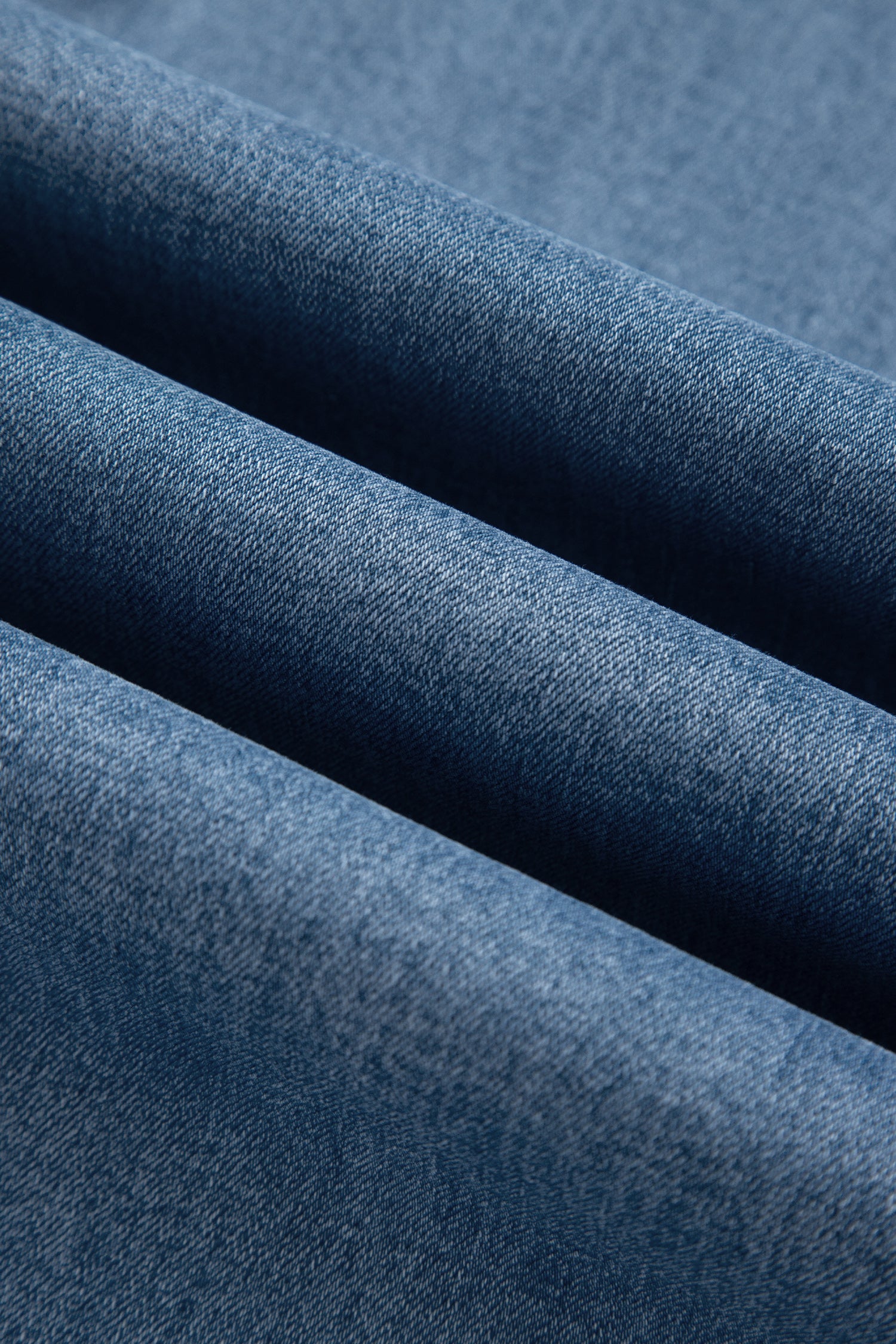 Dusk Blue Side Seam Rivet Detail Ankle Length Casual Jeans