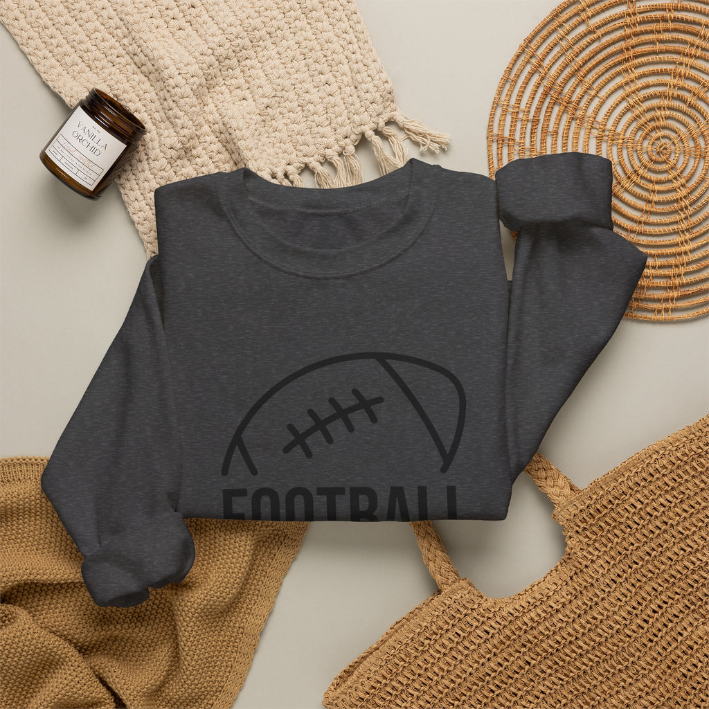 Football Mom Crewneck Sweatshirt – Casual Sideline Pullover for Game Day