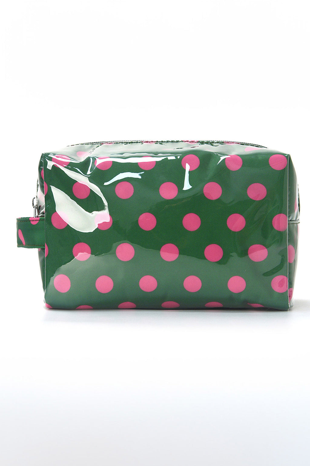 Pink Durable PVC Polka Dot Makeup Bag