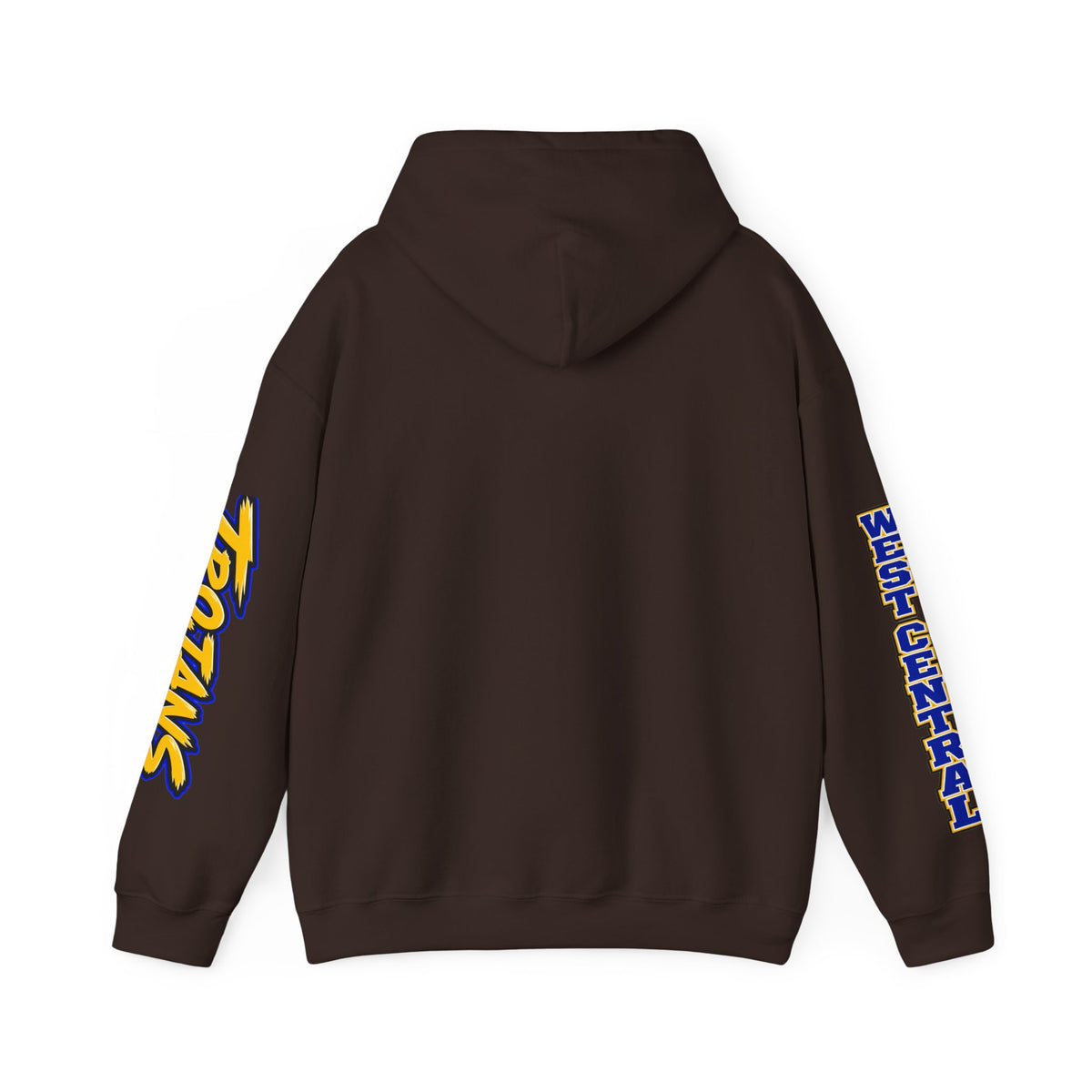 Football Mom Hoodie — Trojans West Central Sleeve Design