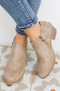 Philippine Gray Suede Ankle Boots
