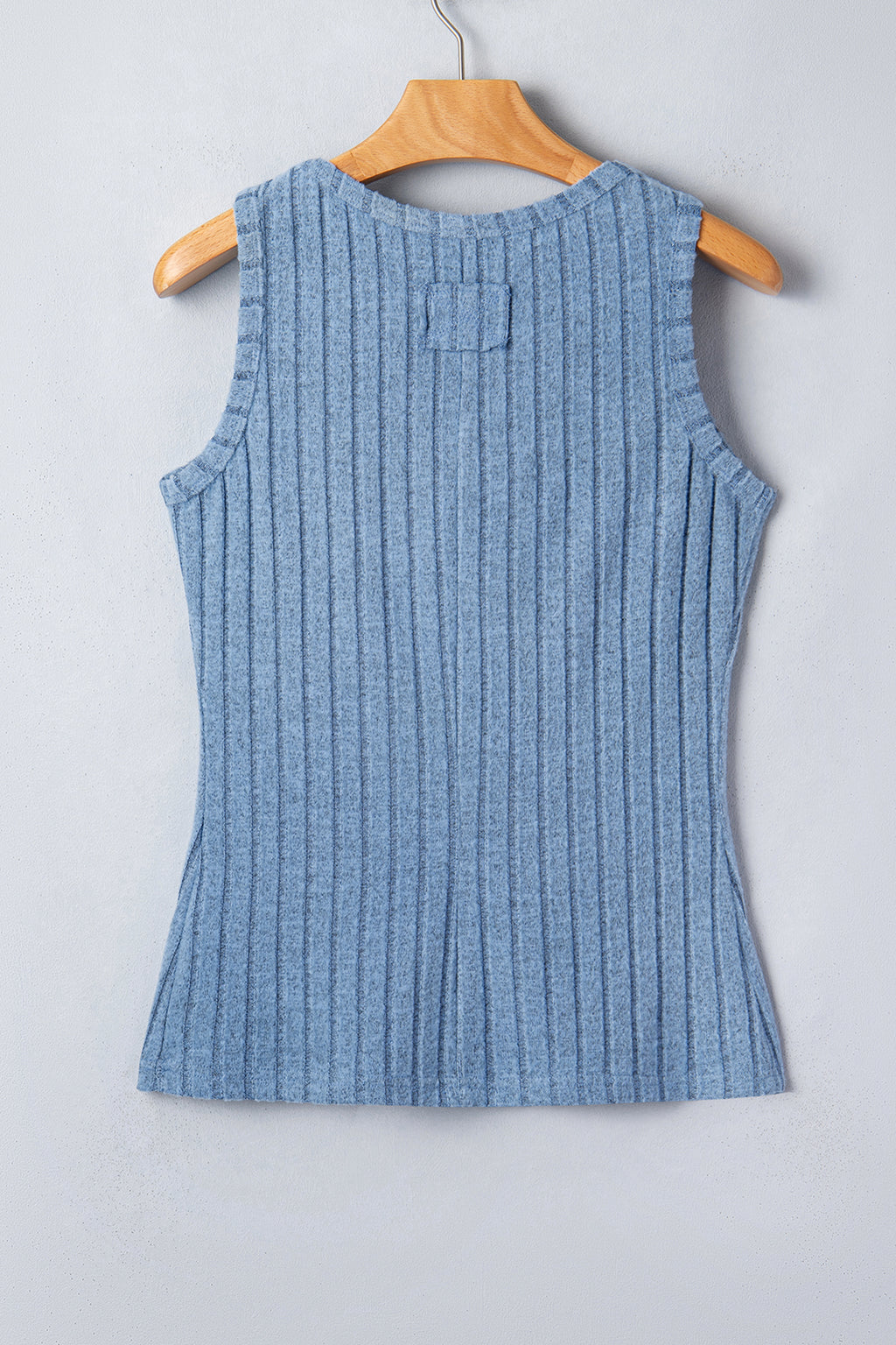 Camel Slim Ribbed Mineral Wash Tank Top