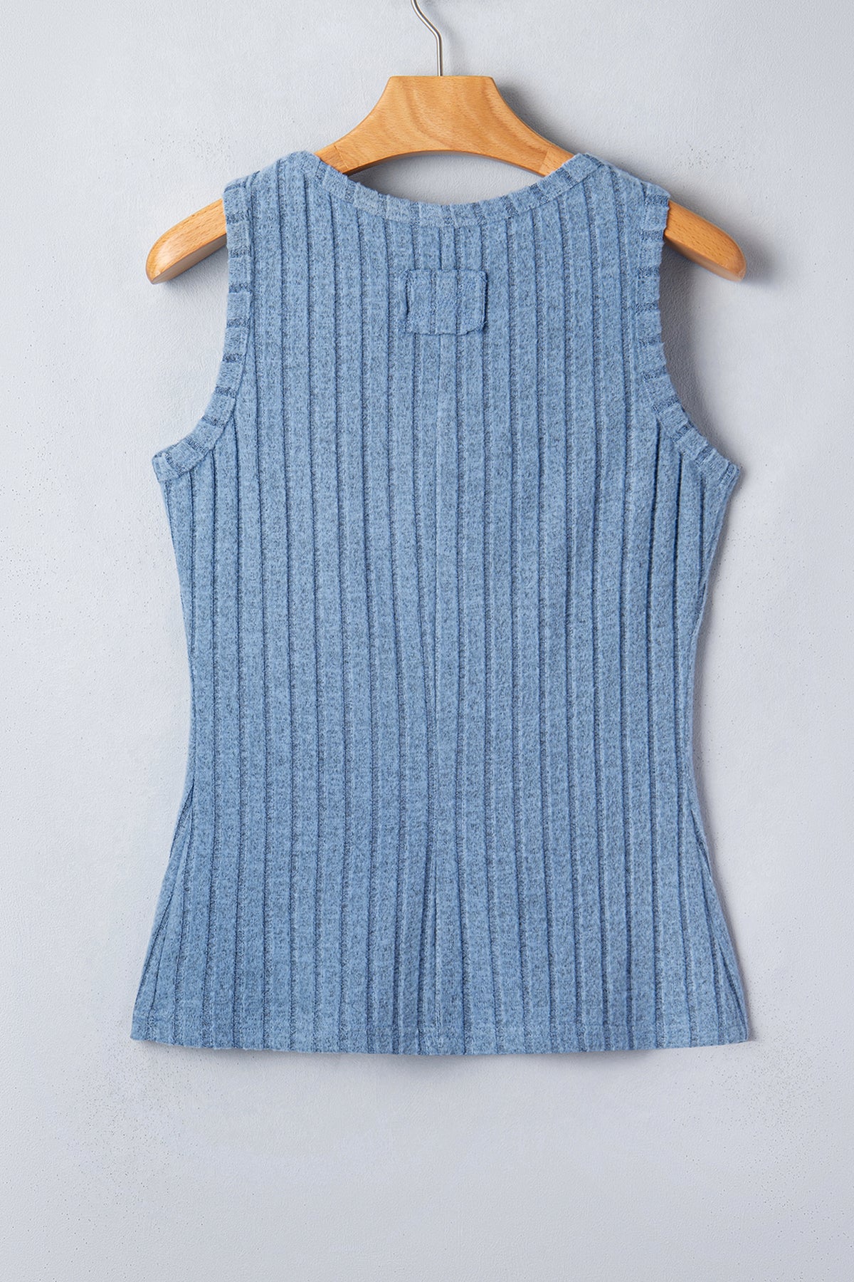 Camel Slim Ribbed Mineral Wash Tank Top