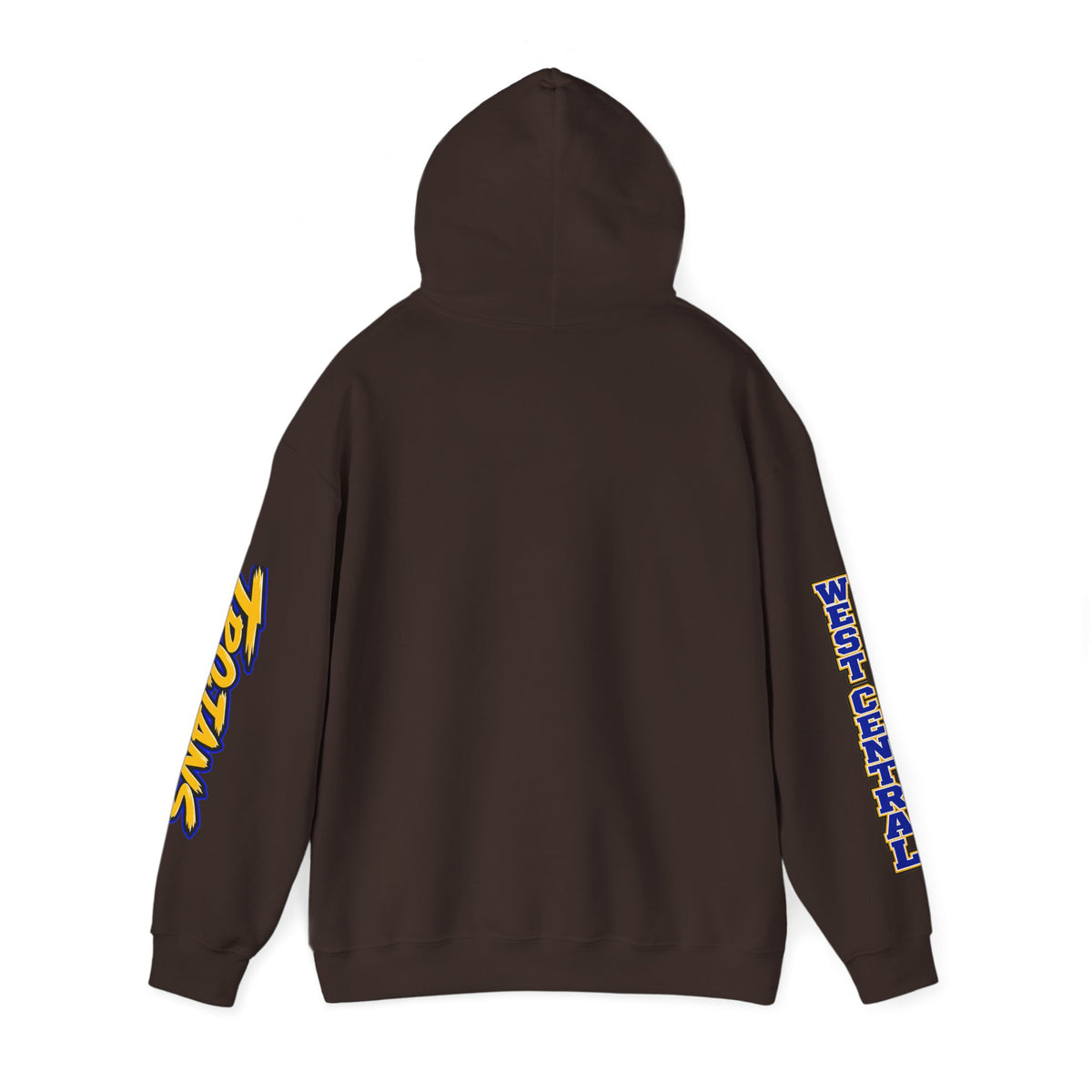 Football Mom Hoodie — Trojans West Central Sleeve Design