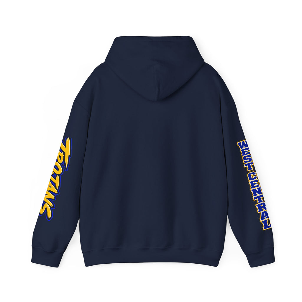 Football Mom Hoodie — Trojans West Central Sleeve Design