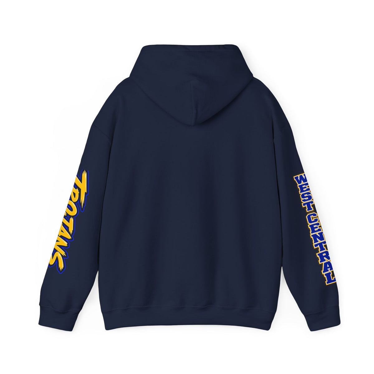 Football Mom Hoodie — Trojans West Central Sleeve Design