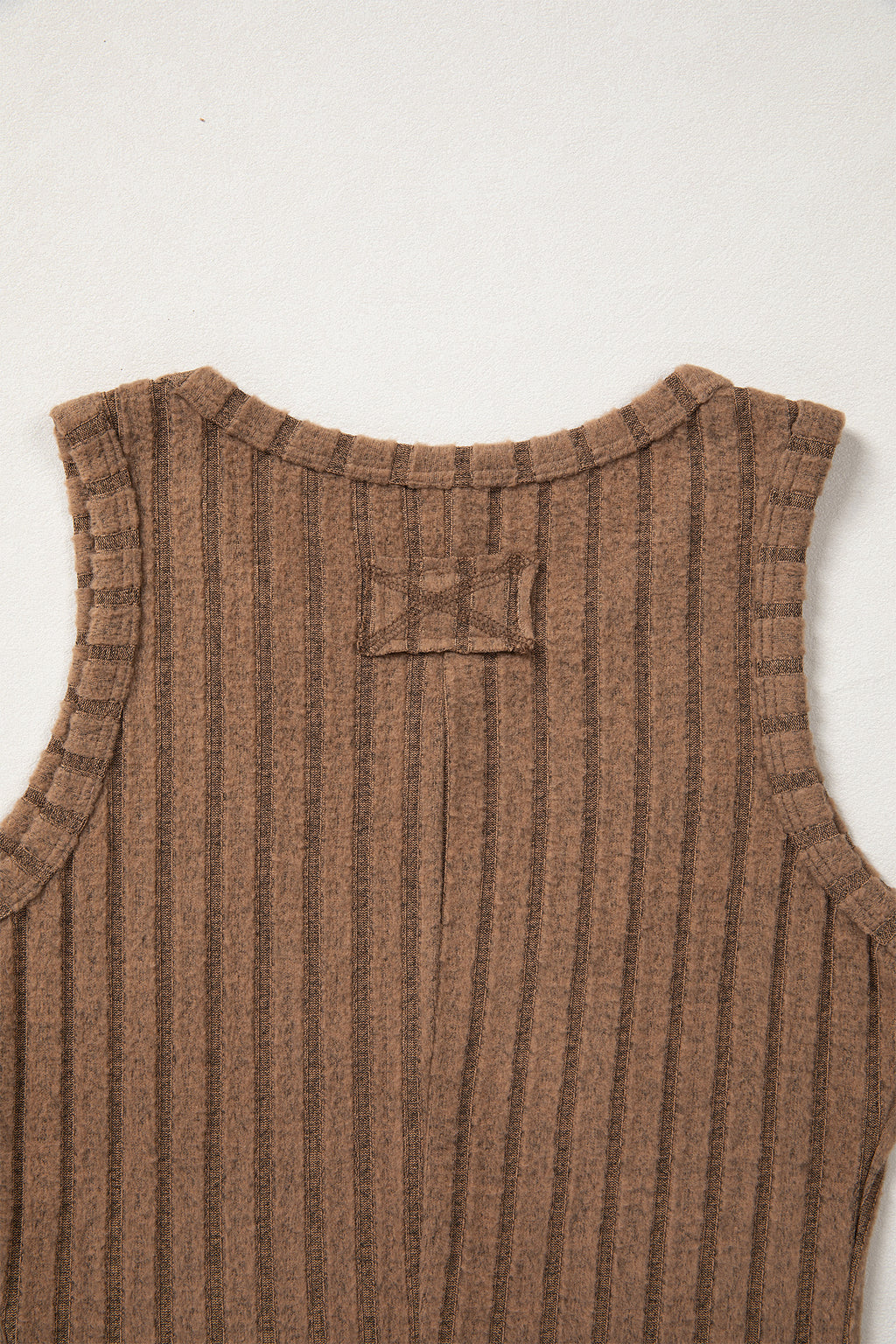 Camel Slim Ribbed Mineral Wash Tank Top