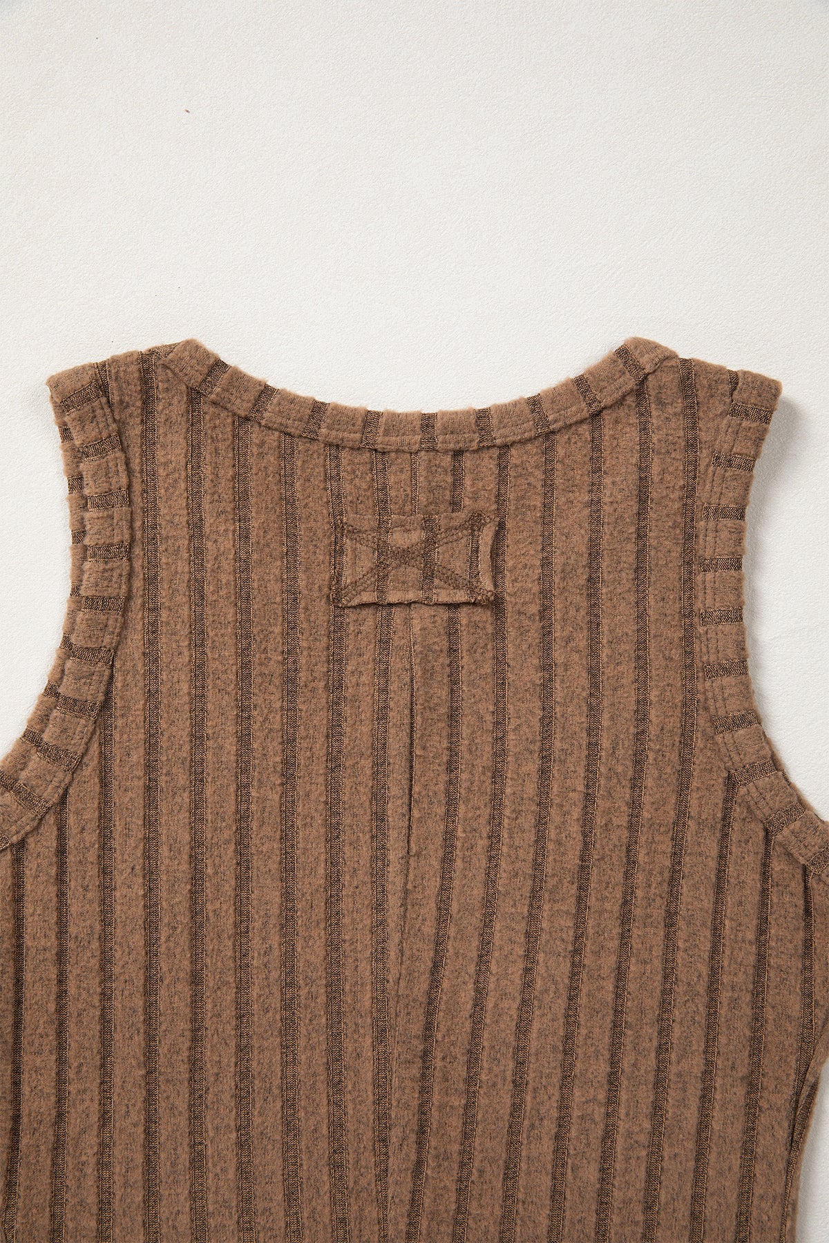 Camel Slim Ribbed Mineral Wash Tank Top