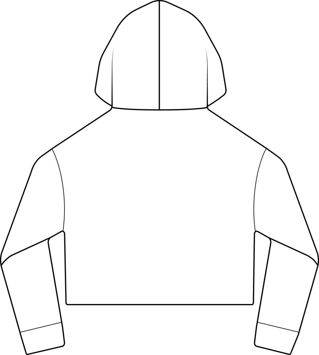 Cropped Women's Laguna Hoodie — Sueded Raw Edge Cozy Sweatshirt