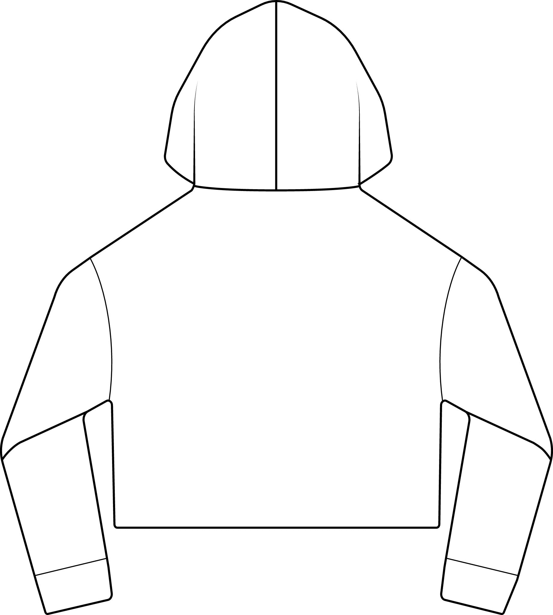 Cropped Women's Laguna Hoodie — Sueded Raw Edge Cozy Sweatshirt