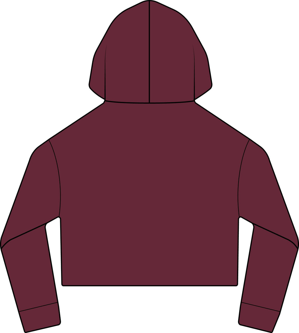 Cropped Women's Laguna Hoodie — Sueded Raw Edge Cozy Sweatshirt