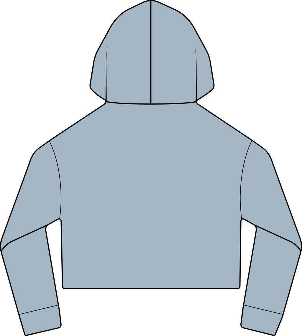 Cropped Women's Laguna Hoodie — Sueded Raw Edge Cozy Sweatshirt