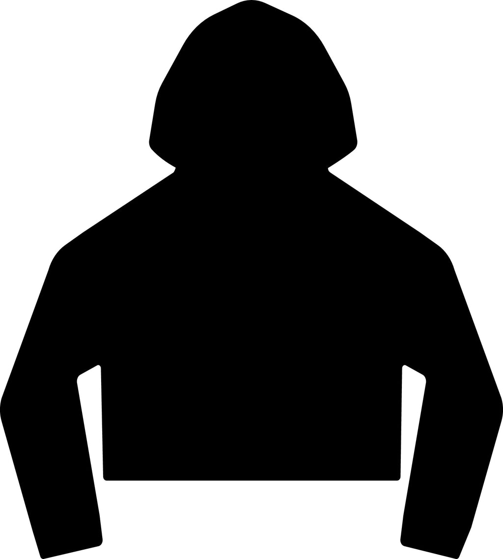 Cropped Women's Laguna Hoodie — Sueded Raw Edge Cozy Sweatshirt