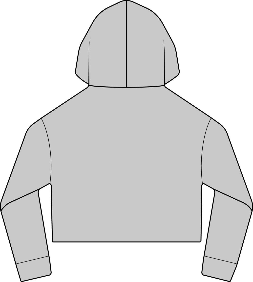 Cropped Women's Laguna Hoodie — Sueded Raw Edge Cozy Sweatshirt