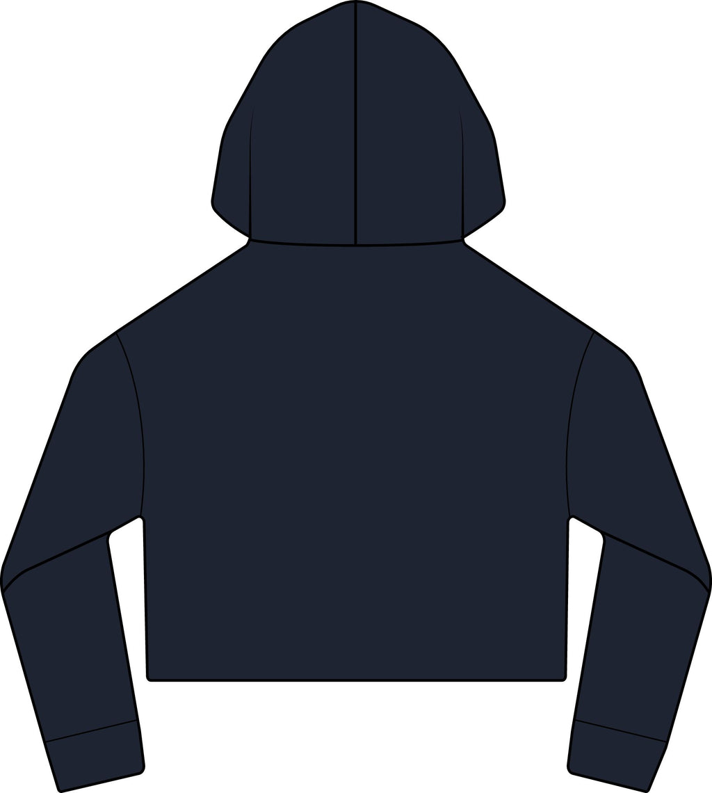 Cropped Women's Laguna Hoodie — Sueded Raw Edge Cozy Sweatshirt