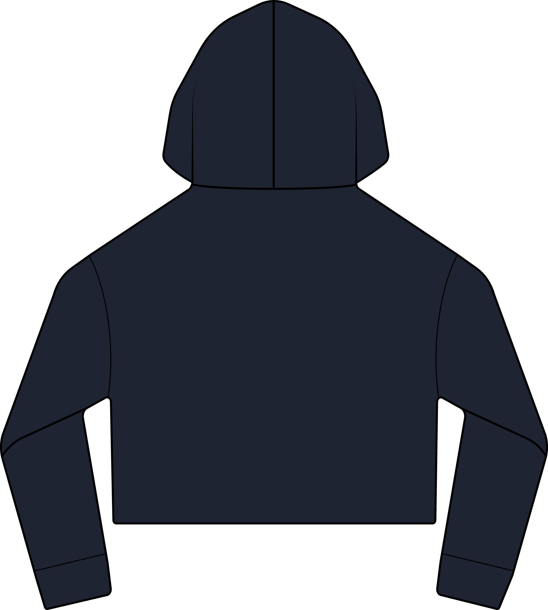 Cropped Women's Laguna Hoodie — Sueded Raw Edge Cozy Sweatshirt