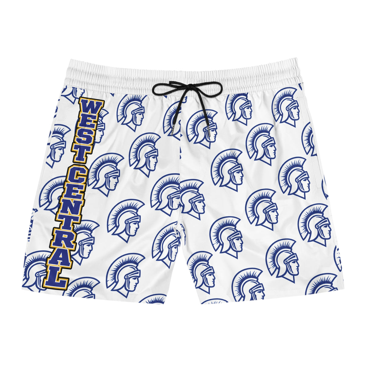 Trojan Swim Shorts — West Central All-Over Print Men’s Swim Trunks