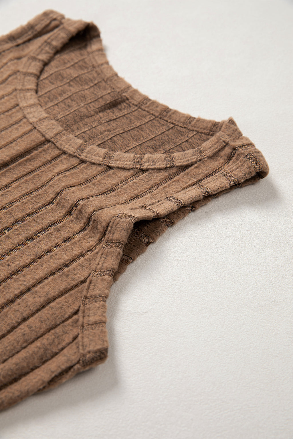 Camel Slim Ribbed Mineral Wash Tank Top