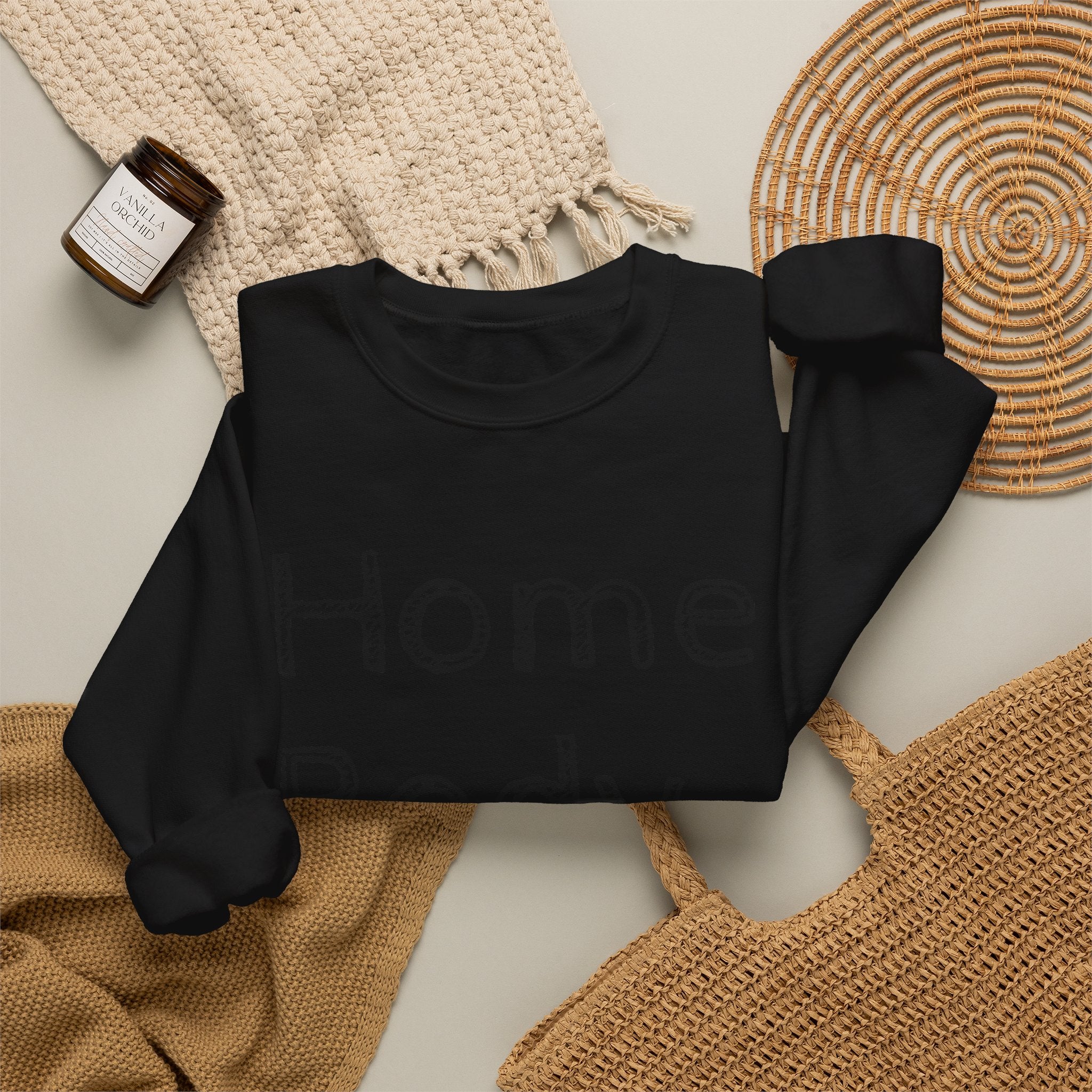 Sweatshirt — "Home Body" Cozy Crewneck Pullover