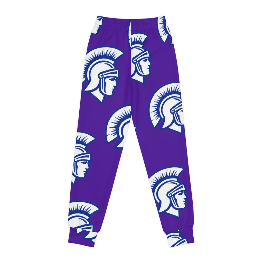 Youth Trojans All-Over Print Joggers — Purple Helmet Team Pants