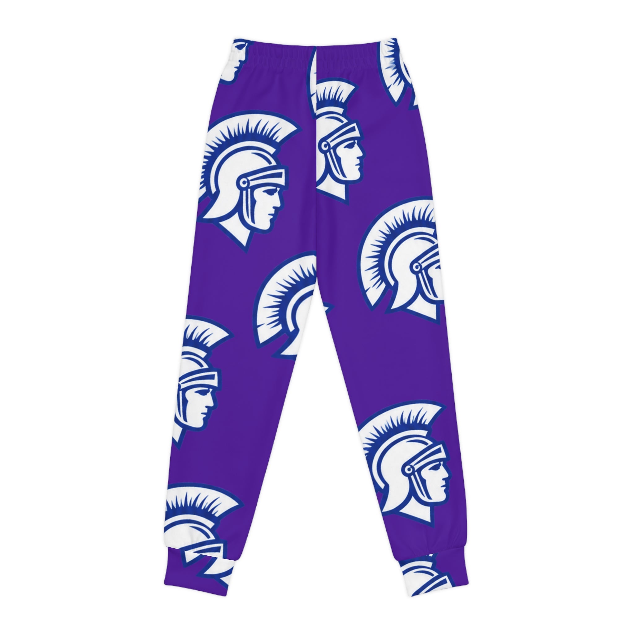 Youth Trojans All-Over Print Joggers — Purple Helmet Team Pants