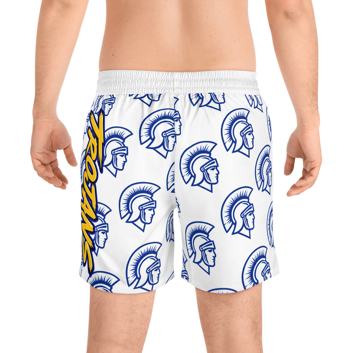Trojan Swim Shorts — West Central All-Over Print Men’s Swim Trunks