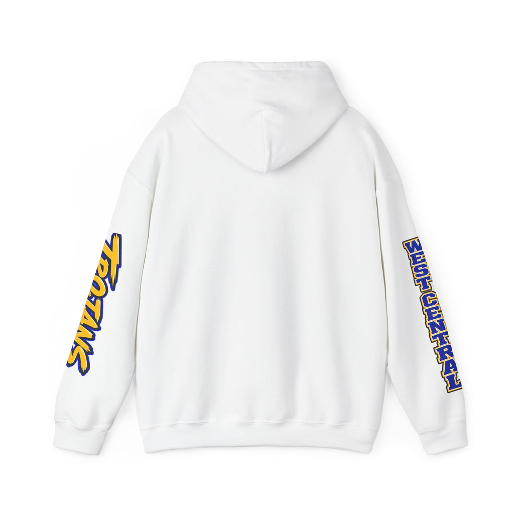 Football Mom Hoodie — Trojans West Central Sleeve Design