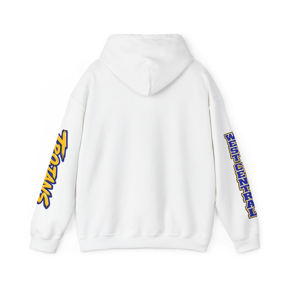 Football Mom Hoodie — Trojans West Central Sleeve Design