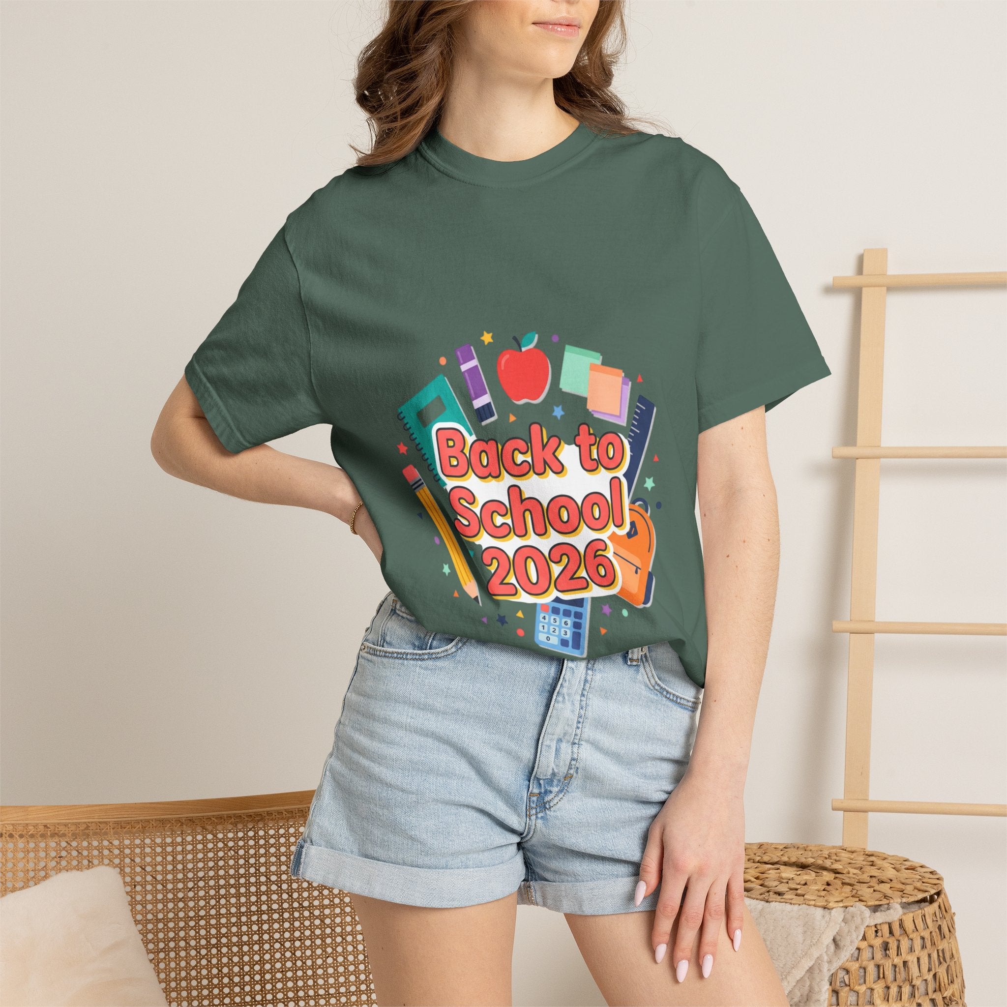 Back to School 2026 T-Shirt — Kids' Colorful School Supplies Tee
