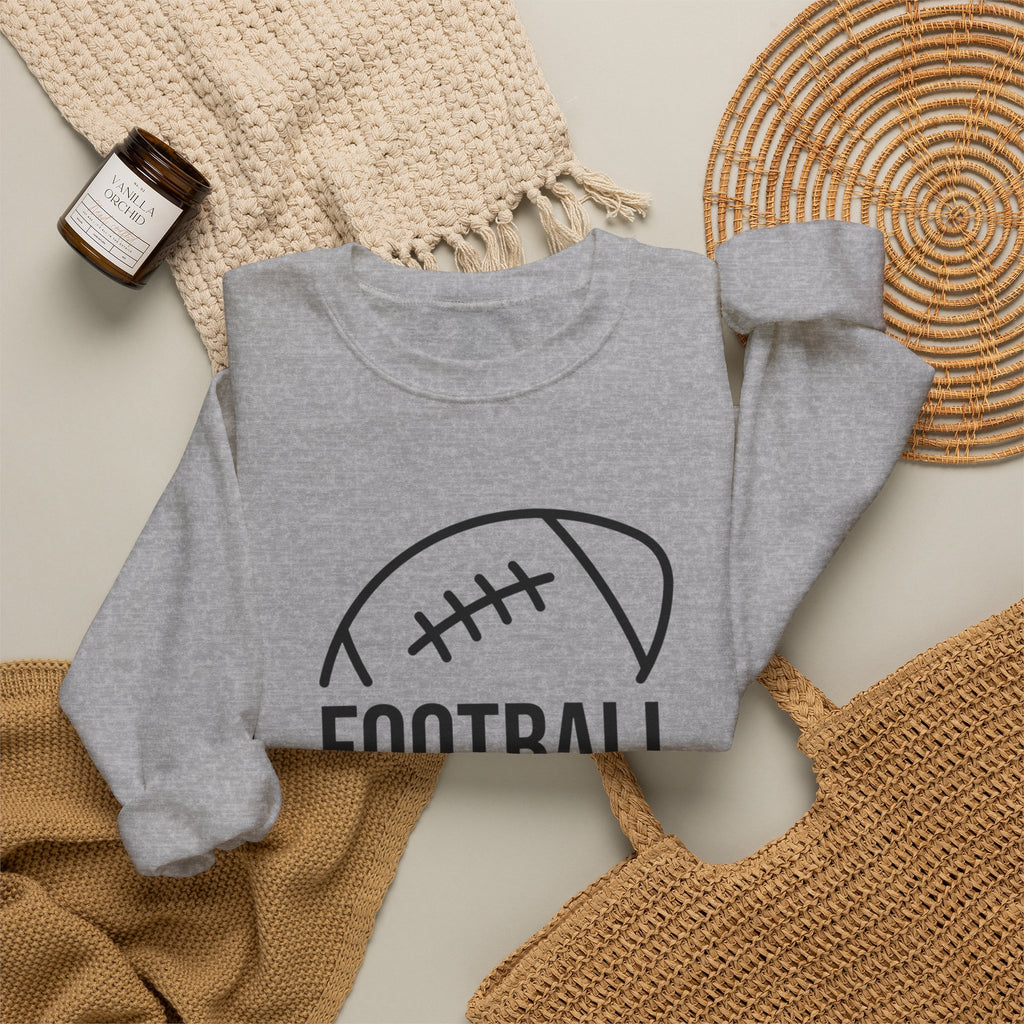 Football Mom Crewneck Sweatshirt – Casual Sideline Pullover for Game Day
