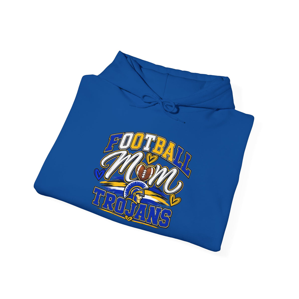 Football Mom Hoodie — Trojans West Central Sleeve Design