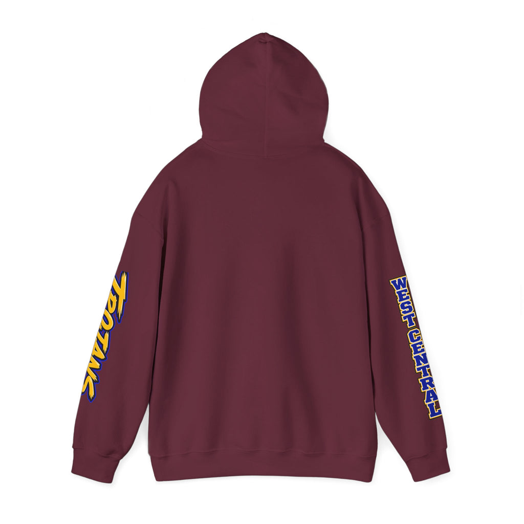 Football Mom Hoodie — Trojans West Central Sleeve Design
