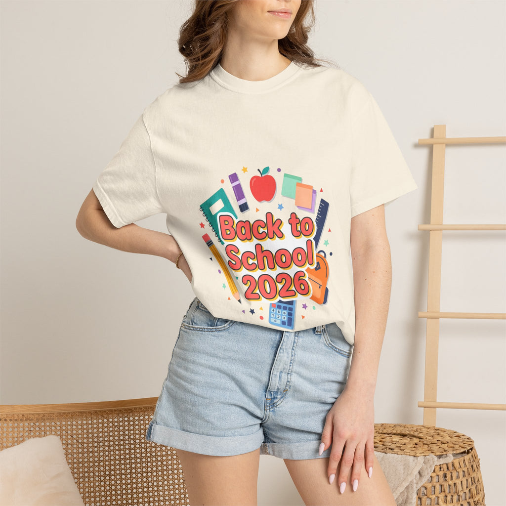 Back to School 2026 T-Shirt — Kids' Colorful School Supplies Tee