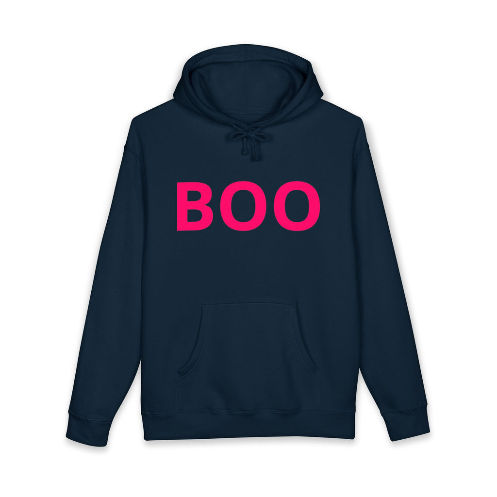 BOO Hoodie — Cute Pink Halloween Graphic Hooded Sweatshirt
