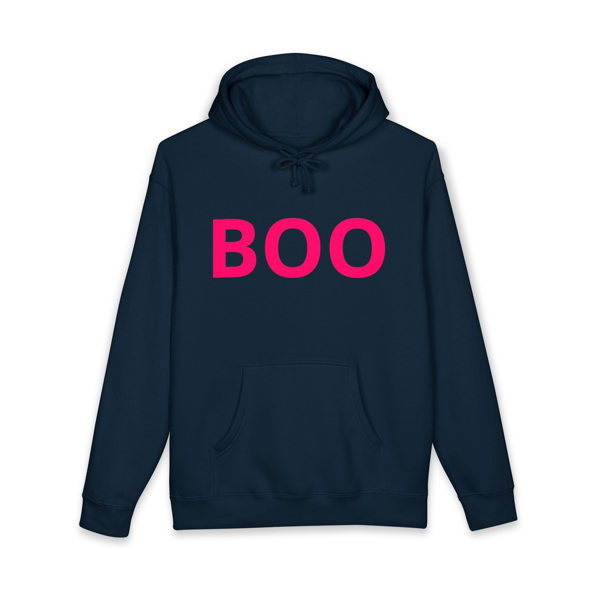 BOO Hoodie — Cute Pink Halloween Graphic Hooded Sweatshirt