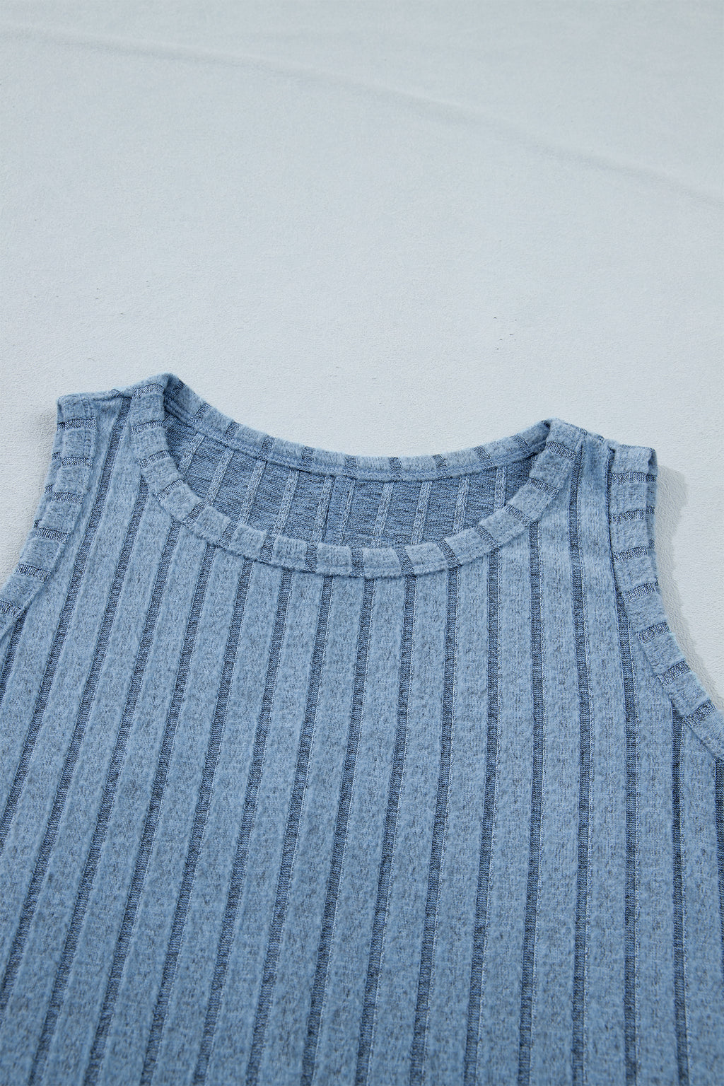 Camel Slim Ribbed Mineral Wash Tank Top