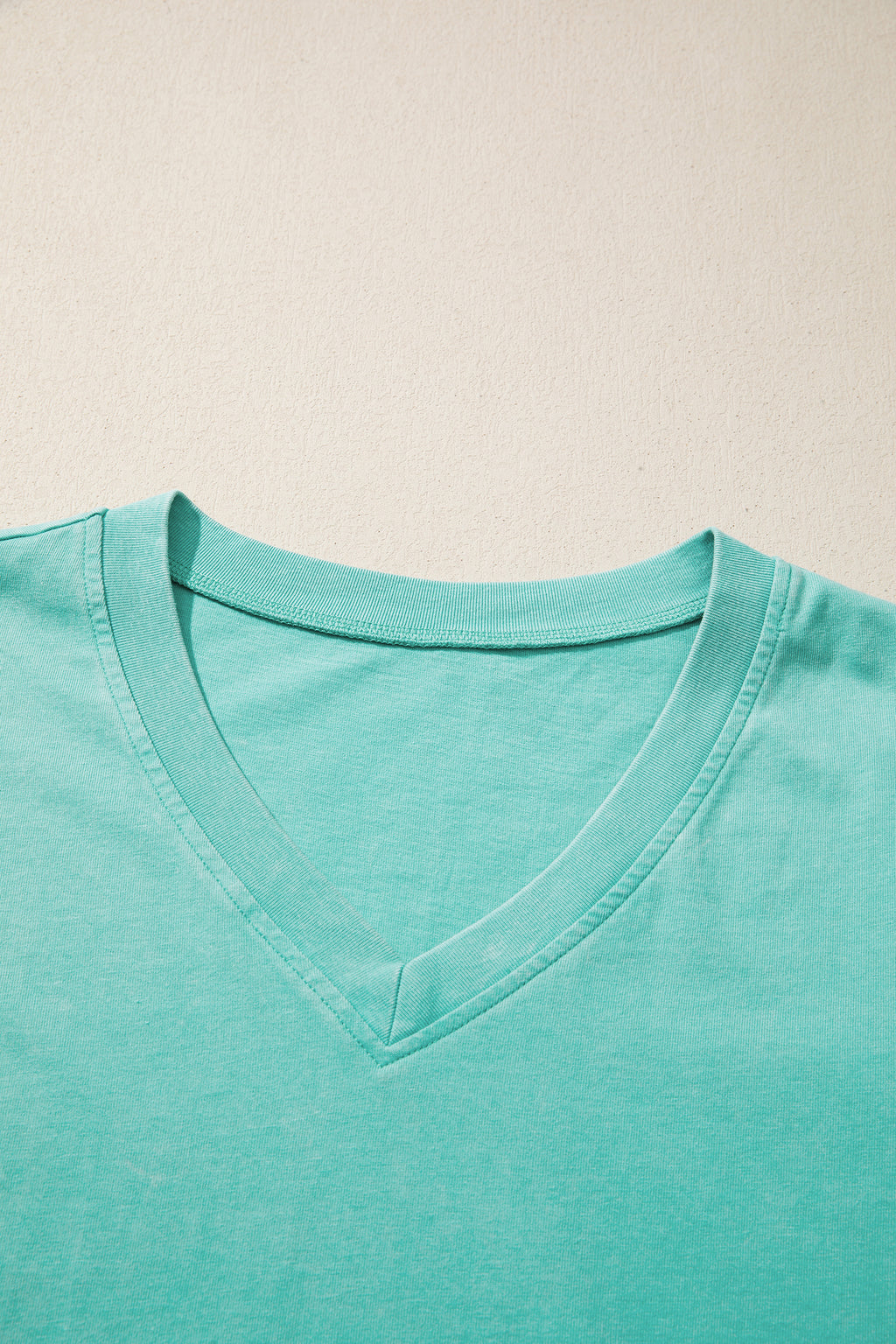 Mint Green Mineral Wash V Neck Tee Matching Skort Set