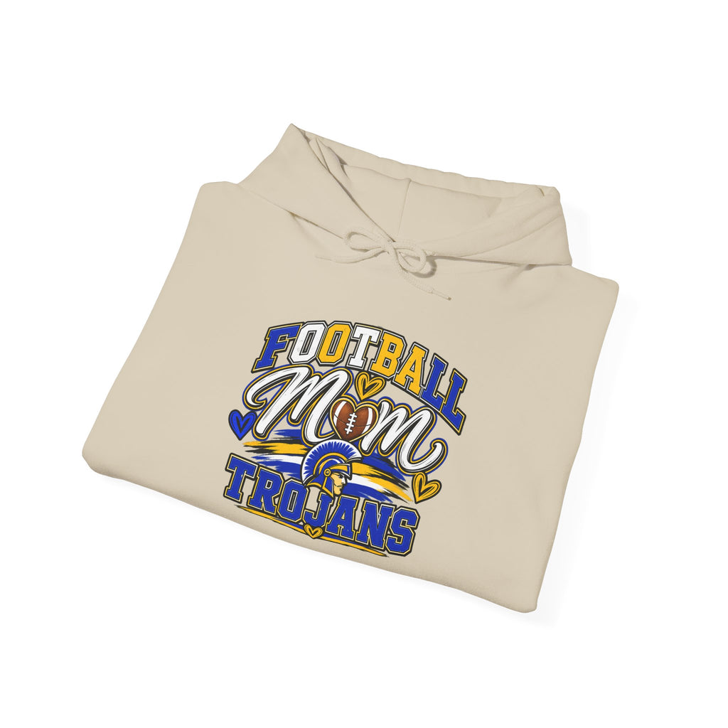 Football Mom Hoodie — Trojans West Central Sleeve Design