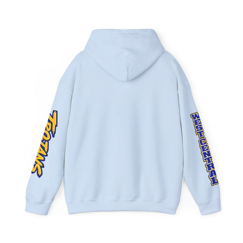 Football Mom Hoodie — Trojans West Central Sleeve Design